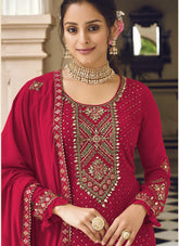 Salwar Suit in Rani Pink Looking Cordial